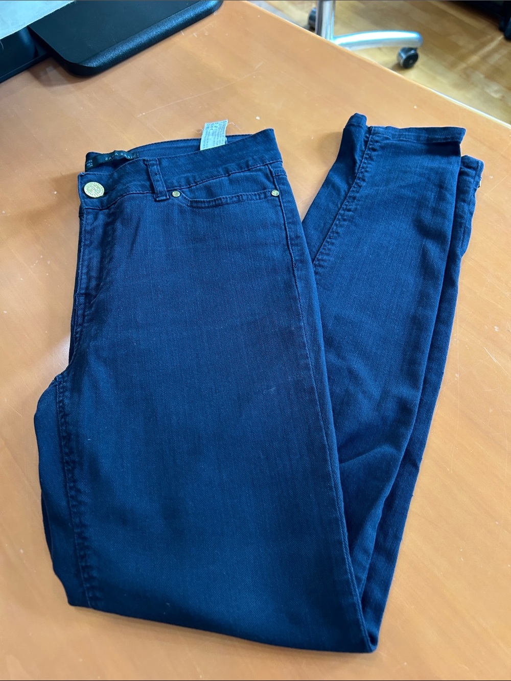 Zara Navy Blue Skinny Jeans